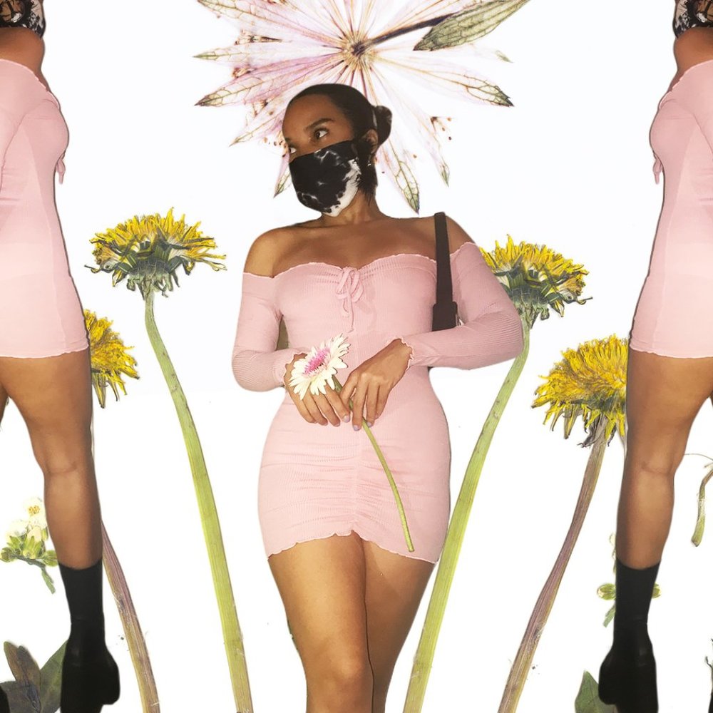 Pink BooHoo mini dress